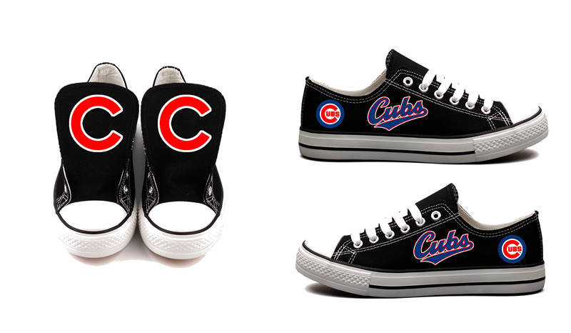Women's Chicago Cubs Repeat Print Low Top Sneakers 001